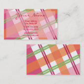 Hübsch in den karierten Visitenkarten Visitenkarte (Vorne/Hinten)
