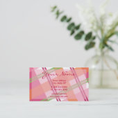 Hübsch in den karierten Visitenkarten Visitenkarte (Stehend Vorderseite)