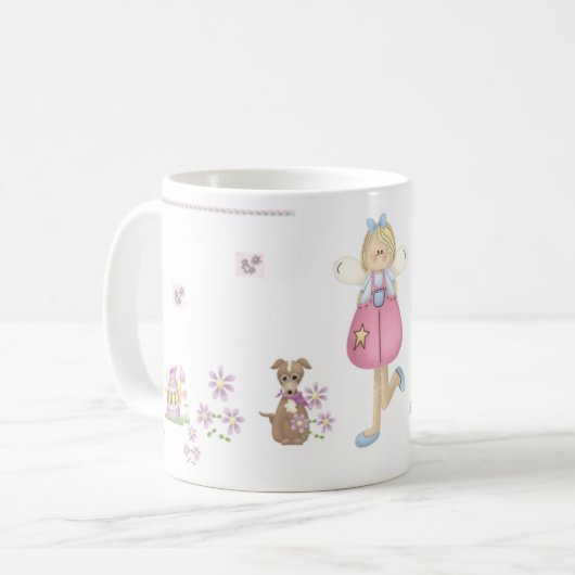 Hübsch in den Rosa Kaffeetasse (Vorderseite Links)