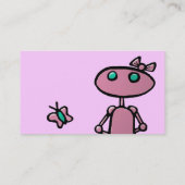 Hübsch in den rosa personalisierten visitenkarte (Rückseite)