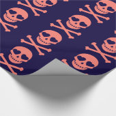 Hübsch in den rosa Schädeln Geschenkpapier (Ecke)