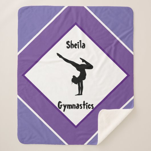 Hübsch in der Lila Gymnastik Personalisiert Sherpadecke (Vorderseite)