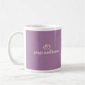 Hübsch in der lila Mops-Tasse Kaffeetasse (Links)