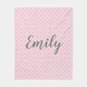 Hübsch in der rosa Gewohnheit Fleecedecke (Vorderseite)