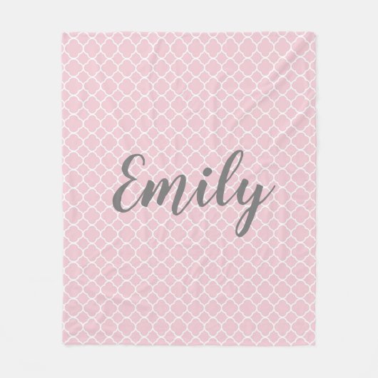 Hübsch in der rosa Gewohnheit Fleecedecke (Vorderseite)