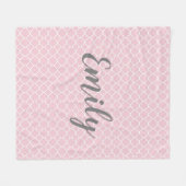 Hübsch in der rosa Gewohnheit Fleecedecke (Vorderseite (Horizontal))