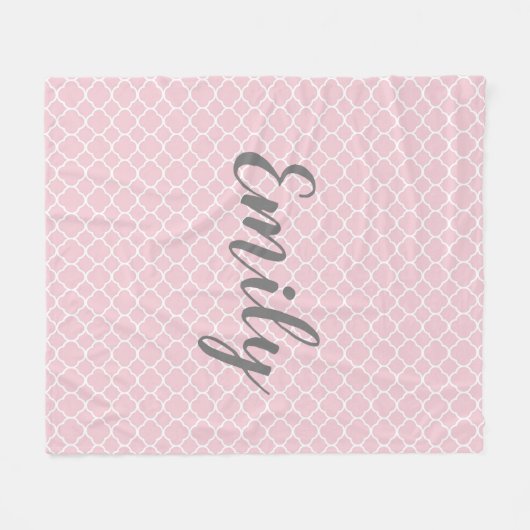 Hübsch in der rosa Gewohnheit Fleecedecke (Vorderseite (Horizontal))