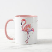 Hübsch in der rosa Wasser-Farbflamingo-Tasse Tasse (Links)