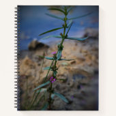 Hübsch in einem Lila Uni-Ruled-Notebook Notizblock (Vorderseite)