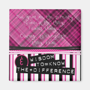 Hübsch in Hot Pink Serenity Prayer Magnet