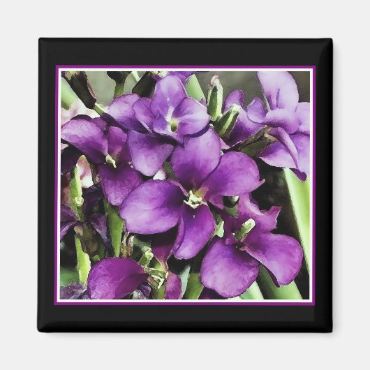 hübsch in lila Blume Magnet (Vorne)