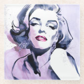 Hübsch in Lila Glasuntersetzer (Vorderseite)