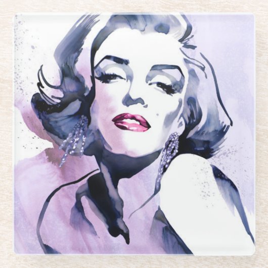 Hübsch in Lila Glasuntersetzer (Vorderseite)