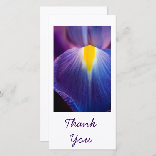 Hübsch in Lila Iris Dankeschön-Karten Dankeskarte (Vorne/Hinten)