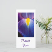 Hübsch in Lila Iris Dankeschön-Karten Dankeskarte (Stehend Vorderseite)