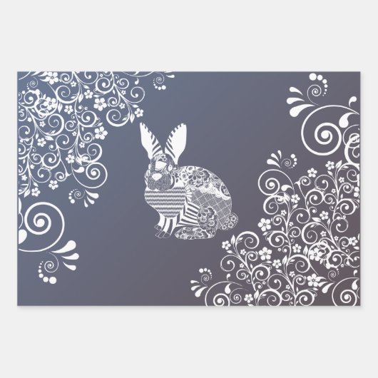 Hübsch in Lila Ostergruben Geschenkpapier Set (Vorderseite 3)