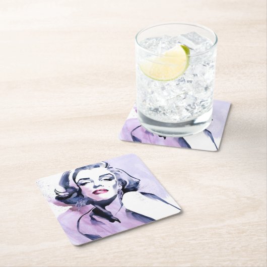 Hübsch in Lila Rechteckiger Pappuntersetzer (Vor Ort)