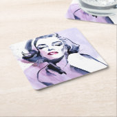 Hübsch in Lila Rechteckiger Pappuntersetzer (angewinkelt)