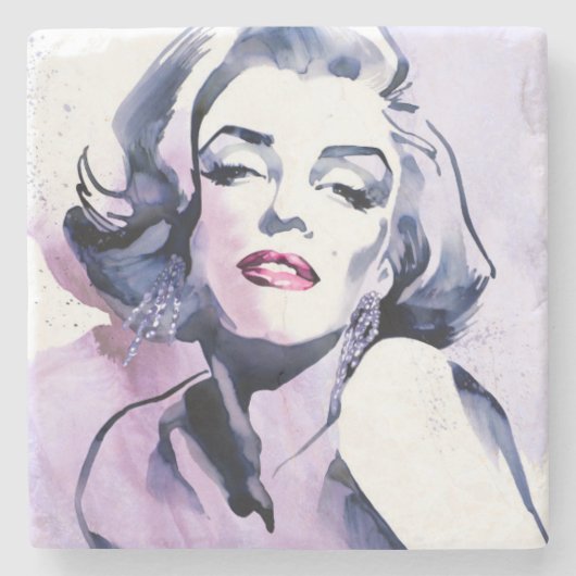 Hübsch in Lila Steinuntersetzer (Vorderseite)