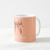 Hübsch in Pfirsich-Schleife Kaffeetasse (VorderseiteRechts)