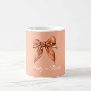 Hübsch in Pfirsich-Schleife Kaffeetasse