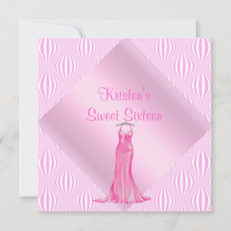 HÜBSCH IN PINK 16 . GEBURTSTAG EINLADUNG