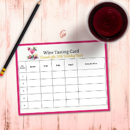 Hübsch in Pink 30. Geburtstag Party Raten Sie den Notizblock