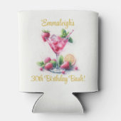 Hübsch in Pink 30. Geburtstagsfeier Dosenkühler (Rückseite)