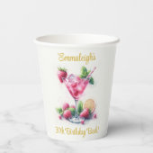 Hübsch in Pink 30. Geburtstagsfeier Pappbecher (Rückseite)