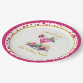 Hübsch in Pink 30. Geburtstagsfeier Pappteller (Schrägansicht)