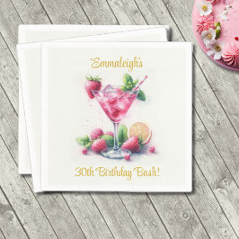 Hübsch in Pink 30. Geburtstagsfeier Serviette