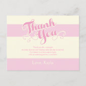 Hübsch in Pink Babydusche, danke Karten (Vorderseite)