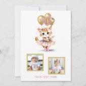 Hübsch in Pink Ballerina Girl Einladung (Rückseite)