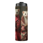 Hübsch in Pink Ferrets Thermosbecher (Vorderseite)