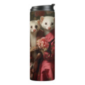 Hübsch in Pink Ferrets Thermosbecher (Nach links gedreht)