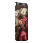 Hübsch in Pink Ferrets Thermosbecher (Nach rechts gedreht)