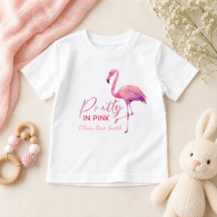 Hübsch in Pink Flamingo Kleinkind Girl T - Shirt