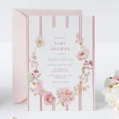 Hübsch in Pink Floral Baby Dusche Einladung