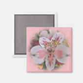 Hübsch in Pink Floral Bouquet Magnet (Vorderseite/Rückseite)