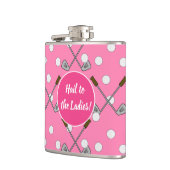 "Hübsch in Pink Golf Flask" Flachmann (Links)