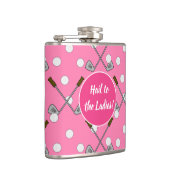 "Hübsch in Pink Golf Flask" Flachmann (Rechts)