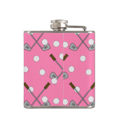 "Hübsch in Pink Golf Flask" Flachmann (Rückseite)