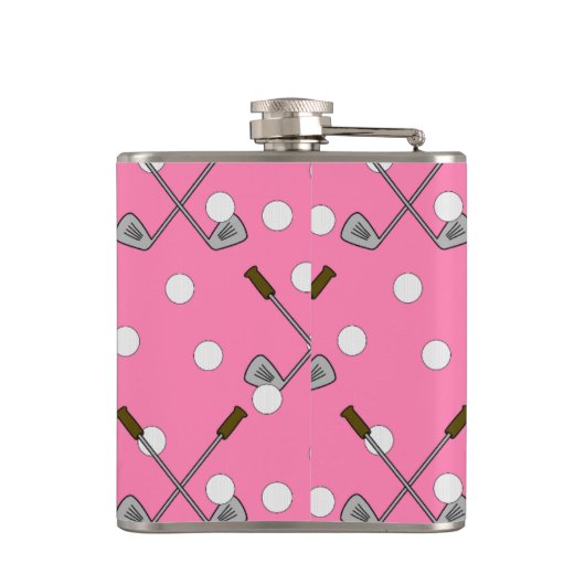 "Hübsch in Pink Golf Flask" Flachmann (Rückseite)