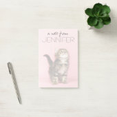 Hübsch in Pink Kitten Post-it Klebezettel (Büro)