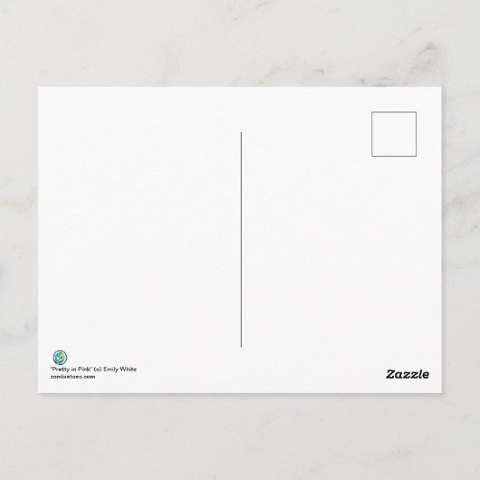 Hübsch in Pink Medusa Fantasy Art Nouveau Portrait Postkarte (Rückseite)