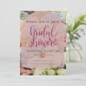Hübsch in Pink Modernes Brautparty Einladung (Stehend Vorderseite)