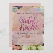 Hübsch in Pink Modernes Brautparty Einladung (Vorne/Hinten)