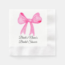 Hübsch in Pink Pink Bow Bridal Dusche Einladung