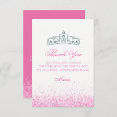 Hübsch in Pink, Sparkle Dankeskarten Dankeskarte (Vorne/Hinten)