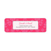 Hübsch in Pink Yarrow, Floral Return Address Label (Vorne)